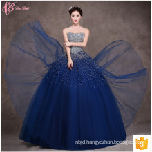 Suzhou Red Blue Off Shoulder Lace Beaded Cinderella Long Puffy Evening dinner Dress